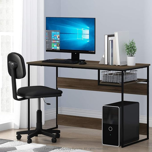 FURINNO Moretti Lifestyle Study Desk, 45 Inches, Columbia Walnut