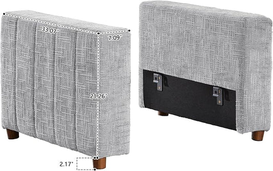 ORRD Modern Chenille Sofa Armrest Backrest for Modular Sectional Sofa Couch for Living Room, Grey