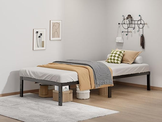 LUMUNANCE Metal Bed Frame Twin XL Size - 12 Inch Heavy-Duty Twin XL Platform Bed Frame No Box Spring Needed, Easy Assembly, Noise-Free, Sturdy Mattress Foundation, Underbed Storage Space