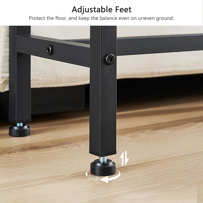 Gewudraw 70 in Skinny Sofa Table Behind Couch, Console Table with Oulets & USB Ports for Hallway, Entryway,Living Room, Bedroom, Rustic Brown