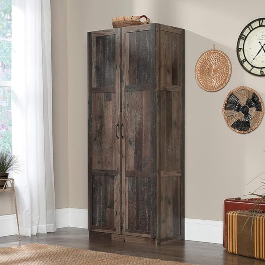 Sauder Select Storage Cabinet, Pantry Cabinet Kitchen Storage with Adjustable Shelves, Utility Room Storage Cabinet, in Reclaimed Pine