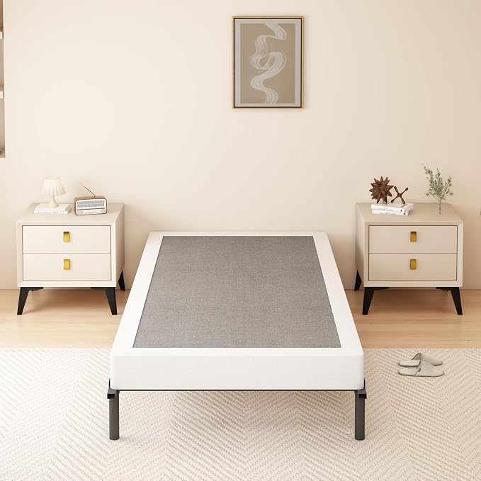 DORITRON 5 Inch Box Spring Twin Size, 1500lbs Heavy Duty Twin Bed Box Spring Bed Base Metal Mattress Foundation, Easy Assembly, Noise Free