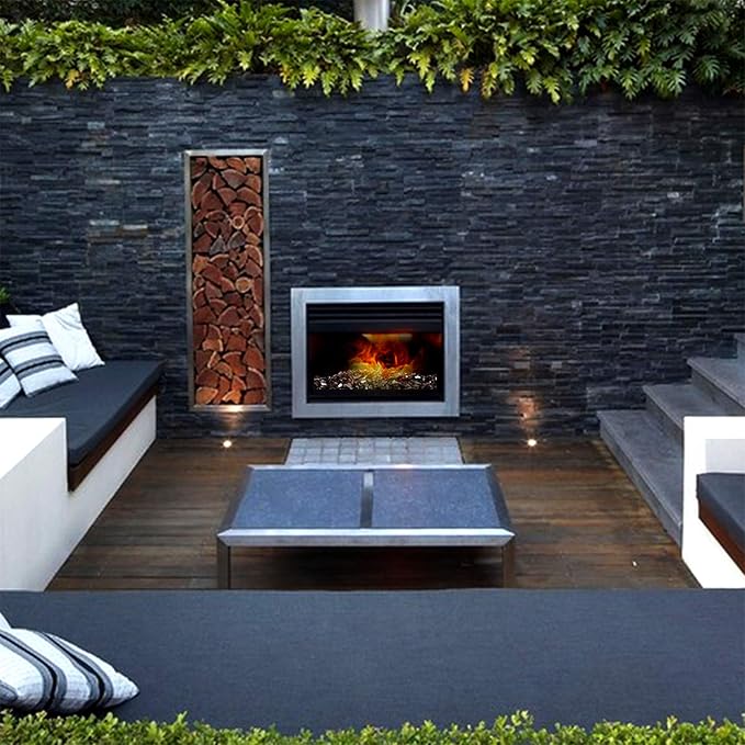 Onlyfire 10 lbs Fire Glass Rocks 1/4 Inch, Reflective Tempered Glass for Propane Fire Pit & Gas Fireplace, High Luster Firepit Glass Stones for Fire Table, Bronze (Multicolor Options Available)