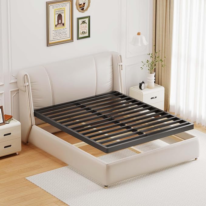 ROIL 2 Inch Full Metal Box Spring Low Profile, Bunkie Board Bed Slat Replacement with Round Corners, 3500 lbs Capacity Heavy Duty Steel Slats, Easy Assembly, Noise Free