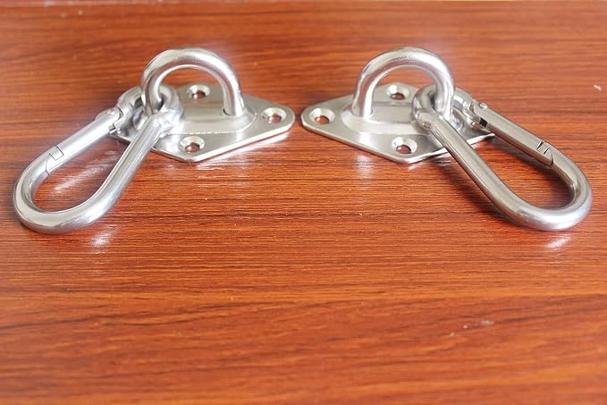 MHMYDZ 1000 lb Capacity Heavy Duty Hammock Hanging kit Ultra Durable Hooks Carabiners for Hammock Stand Hammocks Swing Chair,Multiple Indoor Outdoor Suspension Ceiling Hooks