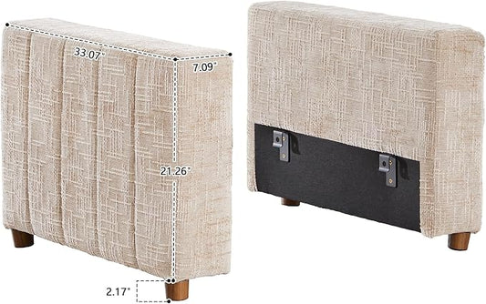 ORRD Modern Chenille Sofa Armrest Backrest for Modular Sectional Sofa Couch for Living Room, Beige