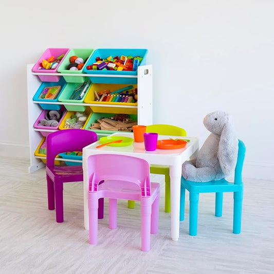 Humble Crew Kids' Toy Storage Organizer, White/Pastel (WO560P)