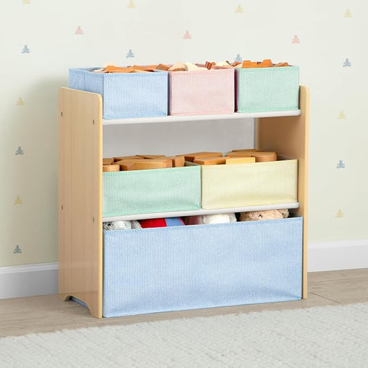 Delta Children - GapKids 6 Bin Toy Organizer - Greenguard Gold Certified, Pastel