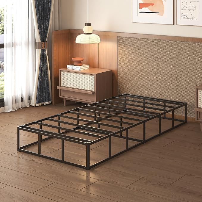 Lutown-Teen 10 Inch Twin XL Box Spring High Profile, Heavy Duty Metal Box Spring Twin XL Bed Base with Fabric Cover, Mattress Foundation, Noise Free, Easy Assembly
