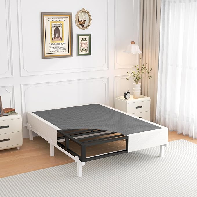 ROIL 10 Inch Twin XL Box Spring, Heavy Duty Metal Box Spring Mattress Foundation with Fabric Cover, 3500lbs Max Weight Capacity, Easy Assembly, Noise Free, Non-Slip