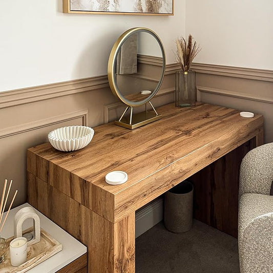 Mobili Fiver, Evolution Desk 47.2 x 23.6 in, Rustic Oak with Two Legs, Made in Italy