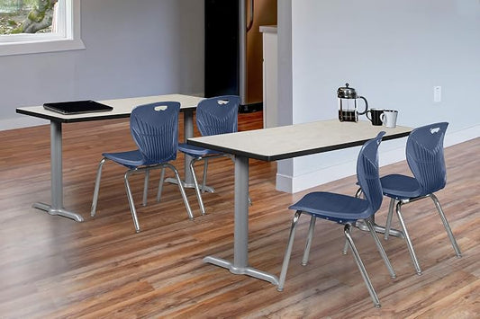 Romig Pillar 60" x 24" Training Table- Maple/Grey Base