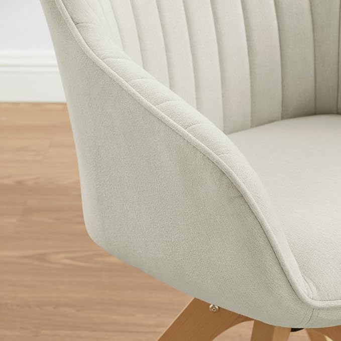 Art Leon Beech Wood Swivel Desk Chair for Home Office, No Wheels