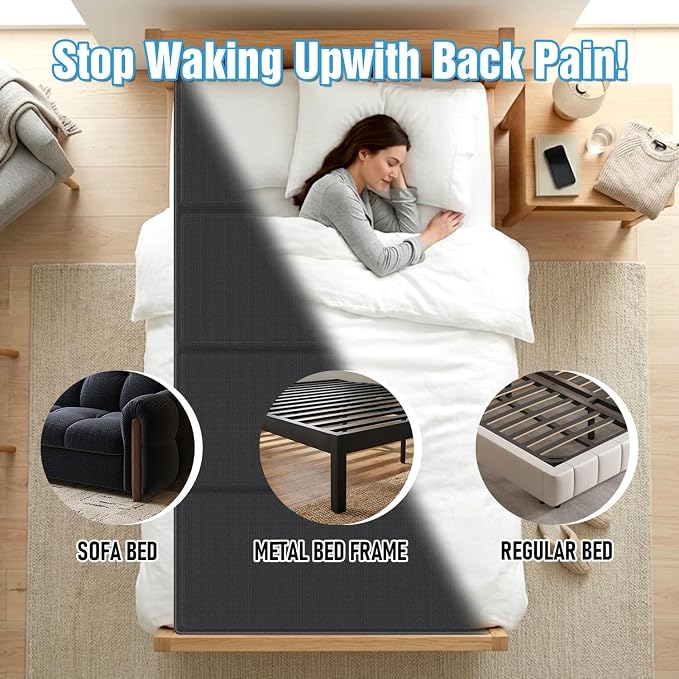 Bunkie Board Twin Size (38x75''), 10mm Bed Boards for Under Mattress, Breathable, Noise Minimizing, Moisture Resistant Bunkieboards, Heavy Duty Bed Support Board for Platform & Slatted Frames