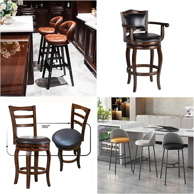 2 Pack 8 Inch Heavy Duty Bar Stool Swivel Replacement, 500lbs Capacity 360 Degree Square Swivel Chair Base Mechanism Seat Mount Plate for Barstools Recliner Chair Boat