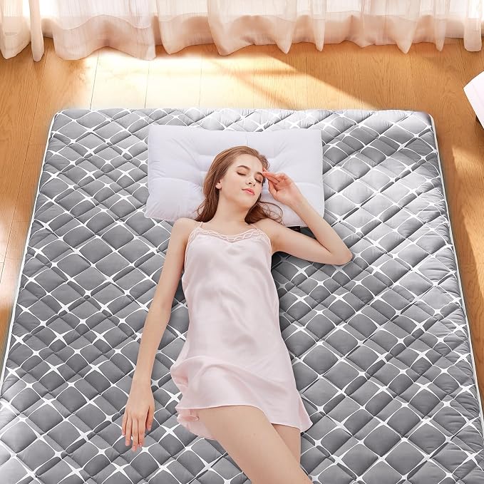 Premium Foam Japanese Floor Mattress,100% High Density Comfortable Foam, Thicken Tatami Mat Sleeping Pad,Foldable & Portable Kids Adults Sleeping Mats for Guest Room, Dormitory,Full (80" X 54")