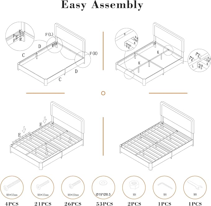 Vipbear King Bed Frame, Velvet Fabric Upholstered Platform Bed with Button Tufted Headboard, Strong Wooden Slats Support, Noise Free, Easy Assembly, Adjustable Headboard, No Box Spring Needed, Black | Plush velvet
