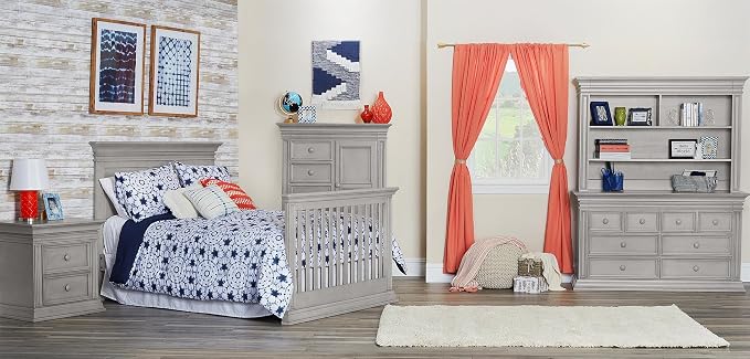 Baby Cache Vienna 4 in 1 Convertible Crib, Ash Grey