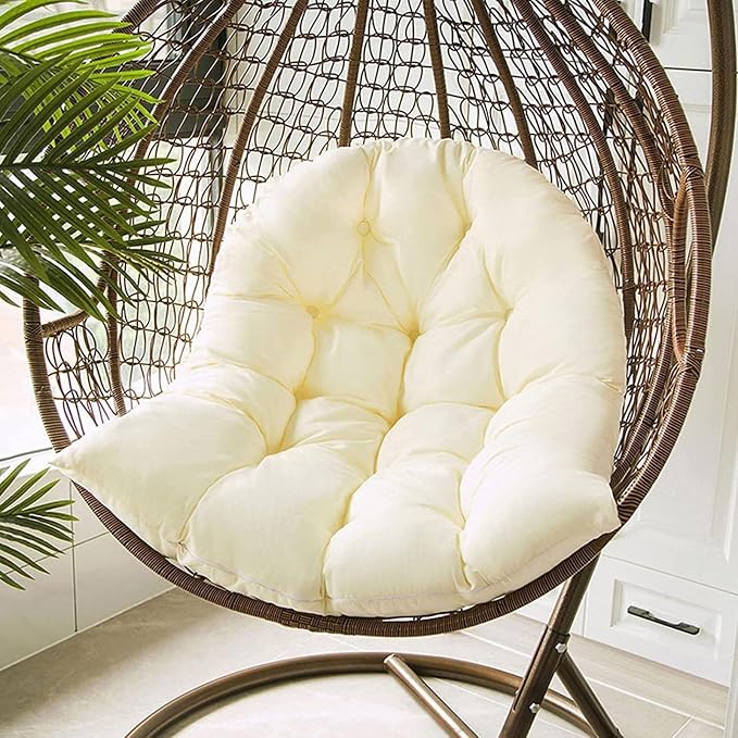 Hammock Swing Egg Chair Cushion Replacement, Hanging Basket Seat Pillow | Thick, 31.5 x 43.3 inches, High Elasticity Cotton, Soft Back Pads, Indoor, Outdoor, Garden, Office, Patio, Porch, Furniture