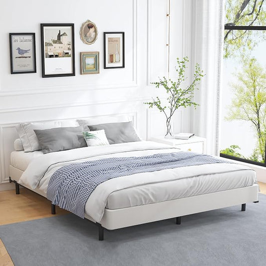 ALDRICH 5 Inch Heavy Duty Metal Box Spring Mattress Foundation 3000lbs Max Weight Capacity/Non-Slip/No Noise/Easy Assembly/Easy Clean Cover,Full