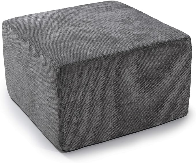MONVANE Ottoman for Modular Sectional Cloud Couch, Chenille Deep Seat Boneless Couch for Living Room, Bedroom and Apartment, No Assembly Required, DIY Combination, Grey