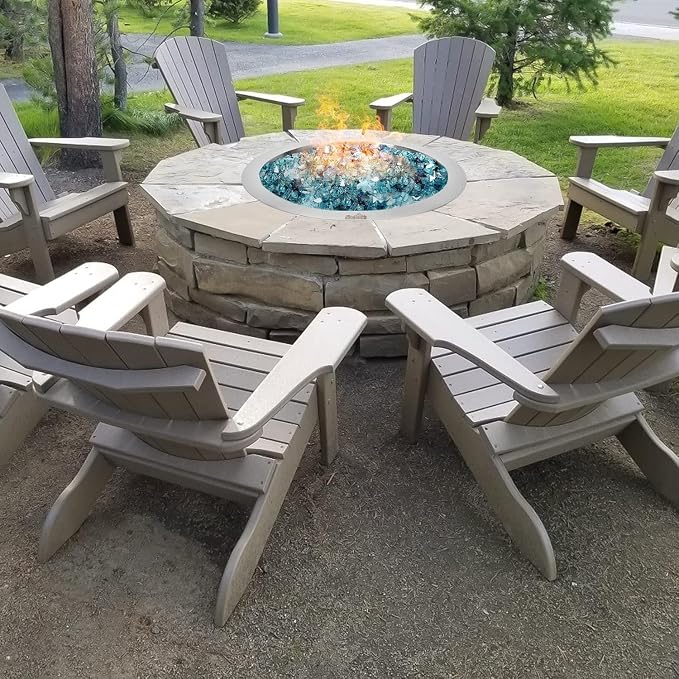 Stanbroil 13-Inch Drop-in Fire Pit Burner Pan, Round Fire Pit Insert for Propane & Natural Gas DIY Fire Table, Stainless Steel Firepit, BTU 88,000 Max