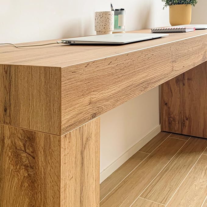 Mobili Fiver, Evolution Desk 70.9 x 15.7 in, Rustic Oak with Two Legs, Made in Italy