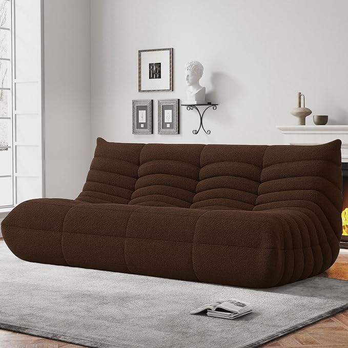 WHGBJA Bean Bag Chair for Adults with Memory Foam Couch, 3 Seater Bean Bag Sofa for Bedroom, Living Room, Reading, Gaming Floor Sofa Couch, Boneless, Comfy