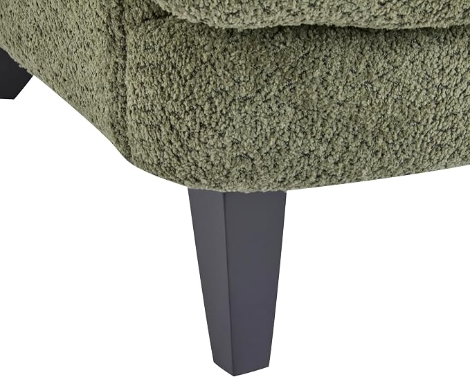 Christopher Knight Home Colby Boucle Upholstered Club Chair, Living Room Accent Chair, Wooden Frame, Flared Armrest, Plush Thick Cushion, Reading Lounge Chair, Space-Saving Furniture, Olive Green