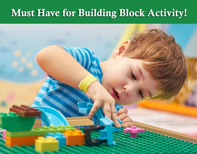 Large Foldable Building Block Table for Kids – Durable Faux-Wood, Includes Storage, Portable Play Desk