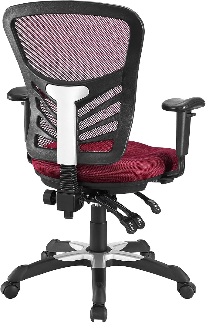 Modway Articulate Ergonomic Mesh Office Chair in Red