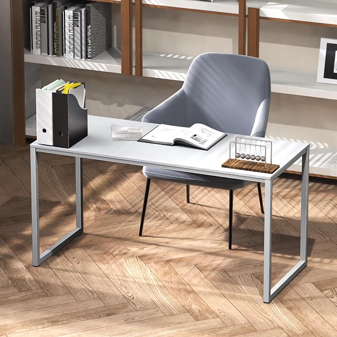 SHW Mission 48-Inch Home Office Computer Desk, White