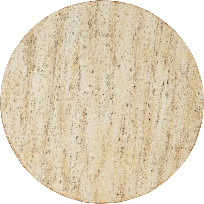 Merax 16x20 inches MGO Propane Tank Holder, Lightweight Concrete Side Table with Travertine Style, Multi-Functional Outdoor Side Table for Patio, No Assembly Required, Beige