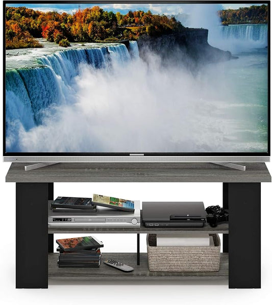 Furinno JAYA TV Stand, French Oak Grey/Black
