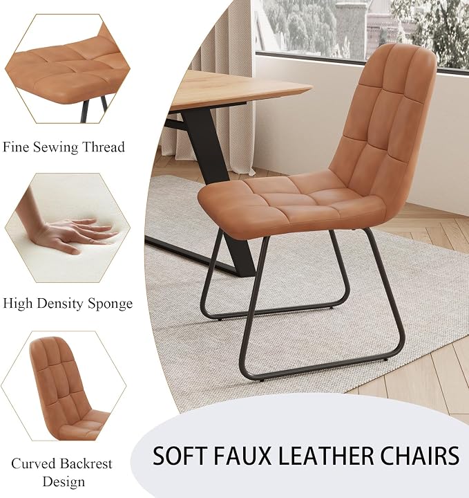 ZckyCine 63‑79 Inch Expandable Dining Set with 6 PU‑Leather Chairs, Wooden Tabletop for Large Dining‑Rooms and Banquet Spaces