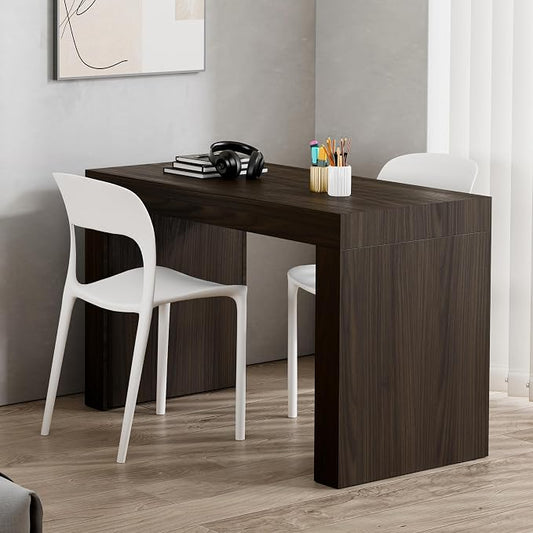 Mobili Fiver, Evolution Desk 47.2 x 23.6 in, Dark Walnut with Two Legs, Made in Italy