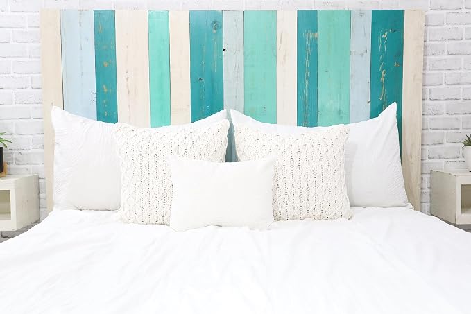 Barn Walls Serenity Mix Signature Design, Multicolored Solid Wood Headboard, Floating Panels, Wall Mount, Adjustable Height, Easy Assembly, King Size