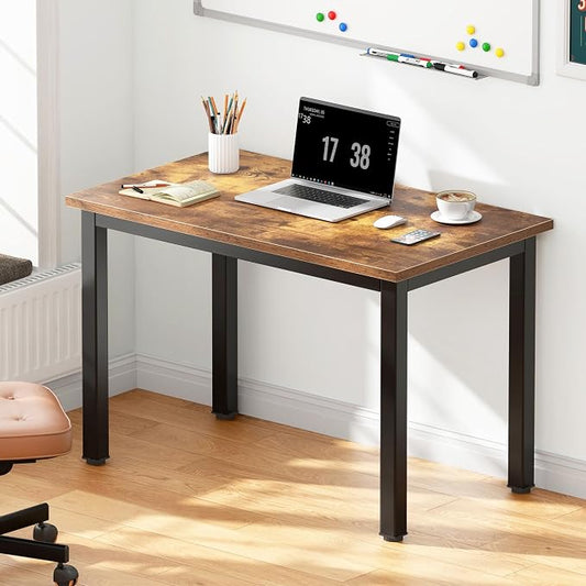 DlandHome 31.5 Inches Small Computer Desk for Home Office Writing Table for Small Spaces Study Table Laptop Desk (Retro)