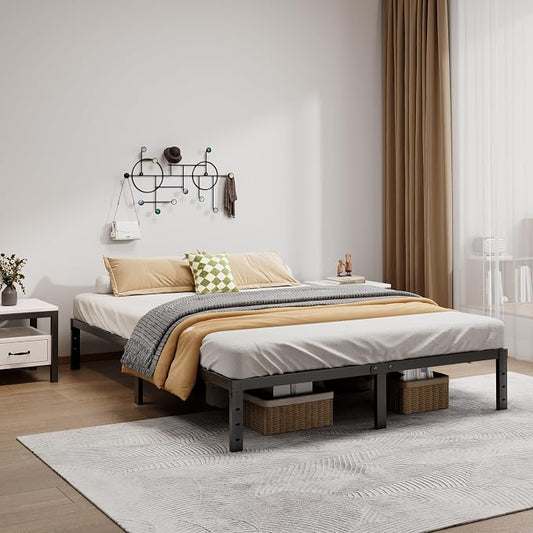 LUMUNANCE Metal Bed Frame Full Size - 12 Inch Heavy-Duty Full Platform Bed Frame No Box Spring Needed, Easy Assembly, Noise-Free, Sturdy Mattress Foundation, Underbed Storage Space