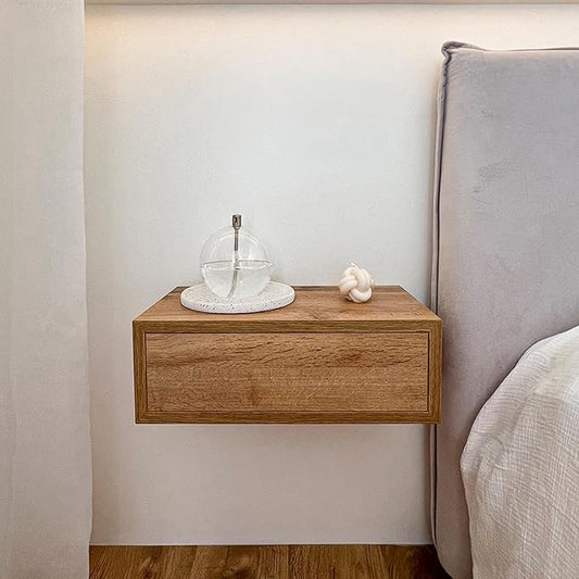 Mobili Fiver, Riccardo Floating nightstand, Rustic Oak, Made in Italy