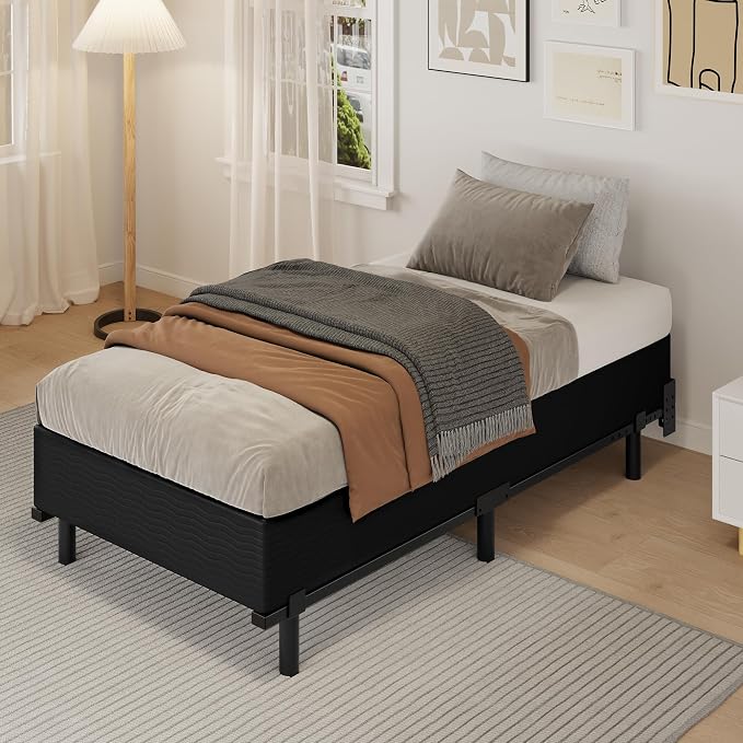 Twin Size 10 Inch Box Spring - Heavy Duty Metal Mattress Foundation (2500lbs Capacity), Noise-Free, Easy Assembly