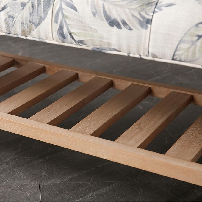 Kmax Entryway Bench with Shoe Storage, Upholstered Wood Storage Bench for Living Room Window Bench with Storage for Bedroom End of Bed - Linen, Floral Pattern