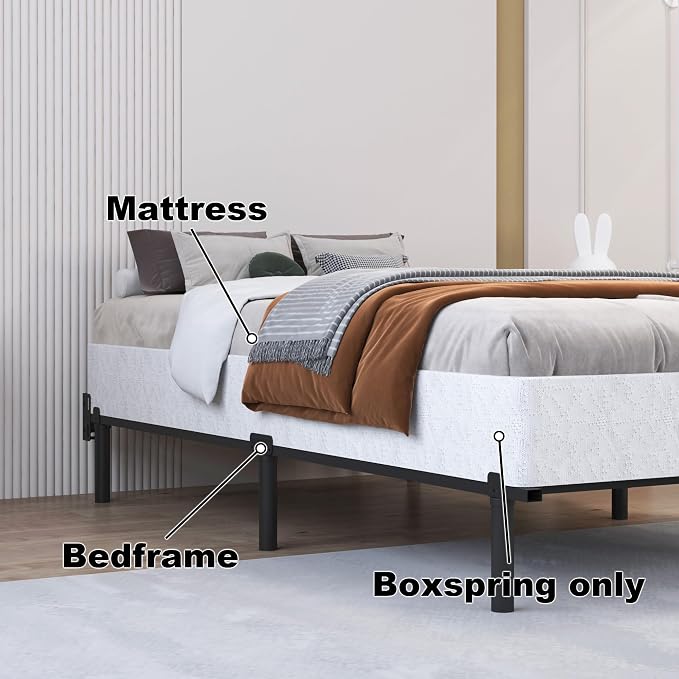 OSASET Twin Box Spring, 8 Inch Metal | Heavy Duty Metal Frame, 3000lbs Support, Easy Assembly, Noise Free, Non Slip