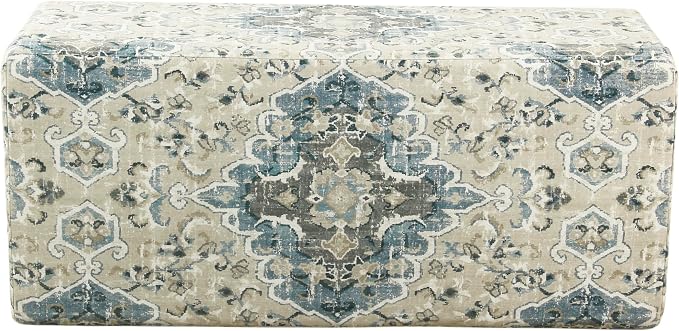 HomePop 36" Decorative Storage Bench - Antiqued Blue