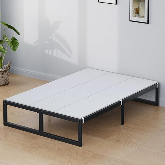 Lutown-Teen Bunkie Board Queen High-Density Polymer Bed Support Bunkie Board Queen Size Anti-Sag, Breathable, Moisture Resistant, Noise Minimizing, White