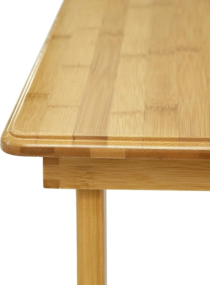 UNICOO - Bamboo Rectangular Folding Table Children's Art Craft Study Activity Table, Picnic Table, and Entertainment Table. (Table Only)