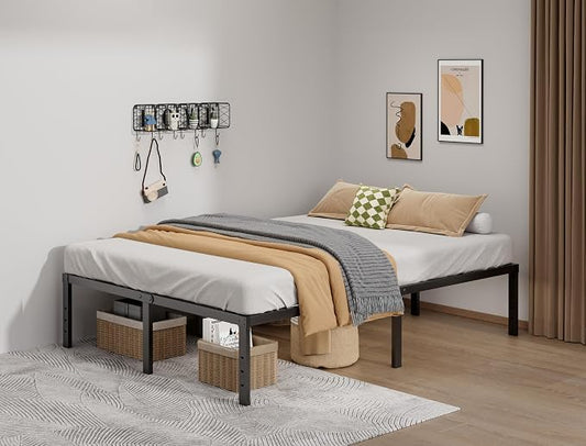 LUMUNANCE Metal Bed Frame Full Size - 16 Inch Heavy-Duty Full Platform Bed Frame No Box Spring Needed, Easy Assembly, Noise-Free, Sturdy Mattress Foundation, Underbed Storage Space