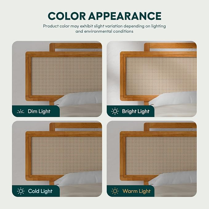 Neil Bed Frame - King - Teak Brown