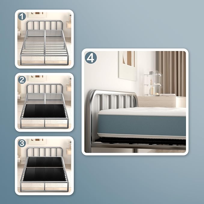 Bunkie Board 10MM, Folding Spring Box, Light and Thin, Breathable, Noise Minimizing, Moisture Resistant Bunkieboards,Bed Support Flat Noodles, 72x84''