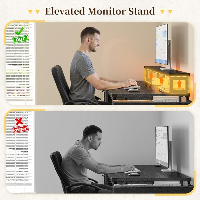 DurayLoly 48" Gaming Desk with RGB Lights & Power Outlets for Teens | Wireless Remote Full-Color Strip, Various Lighting Modes, Level Up Teens Gaming Vibe or Study for Protect Eyes In Bedroom